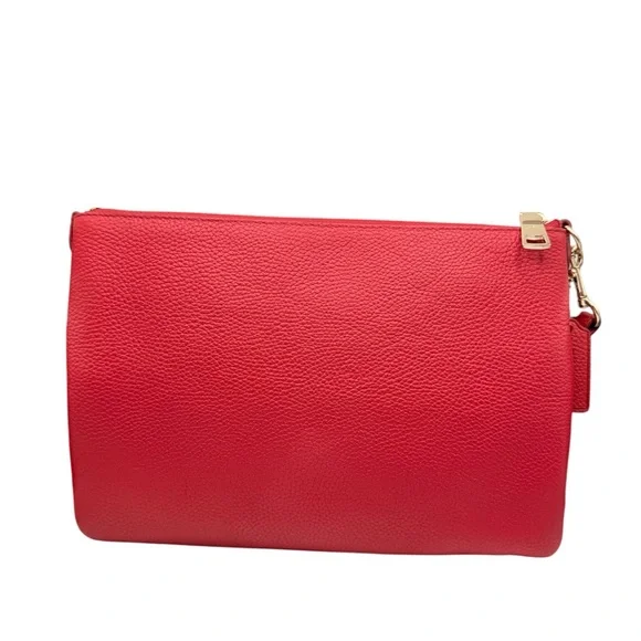 Coach Red Clutch with Gold Accents NWOT - Picture 2 of 7